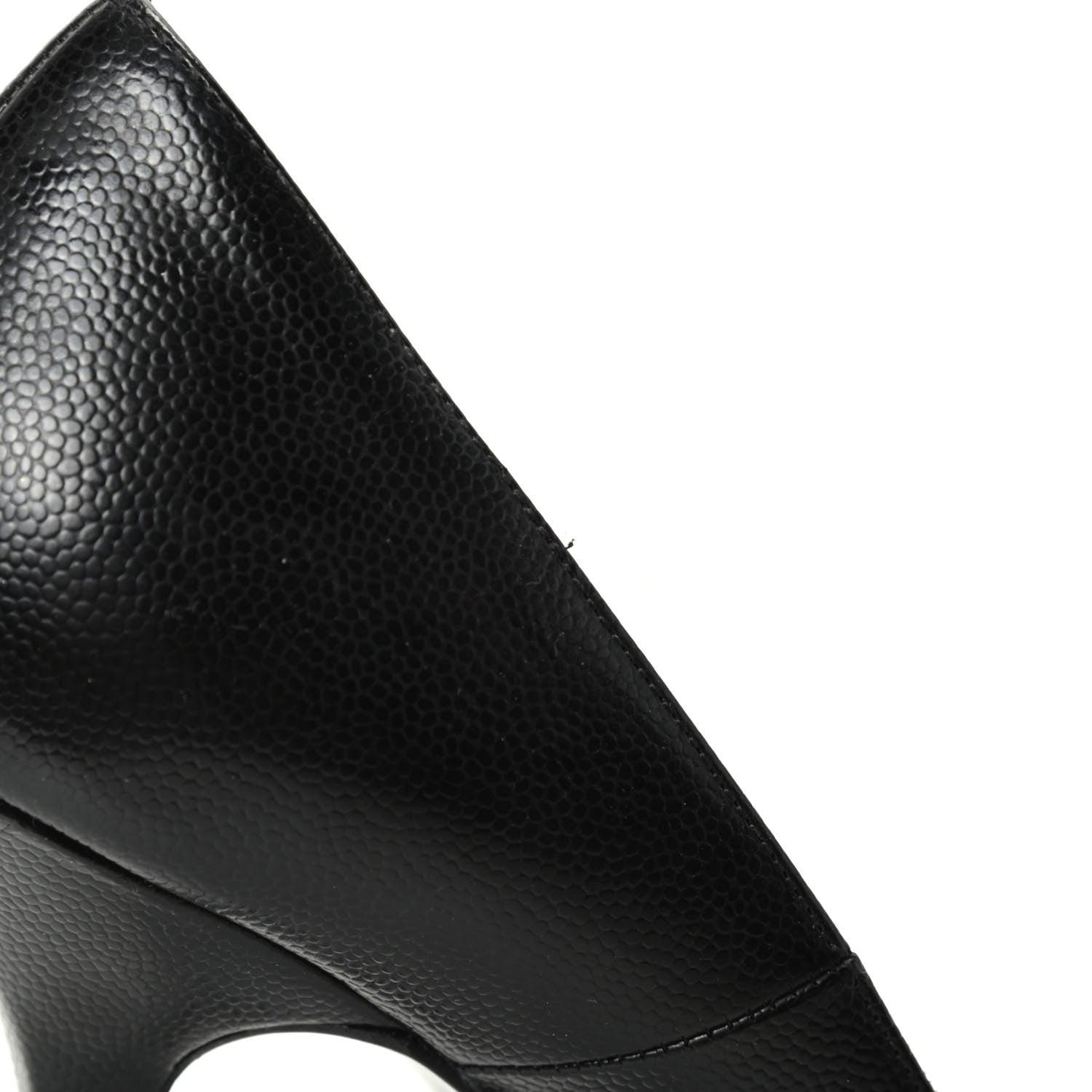 Saint Laurent Pebbled Leather Tribute Two Platform Pumps 39 Black 11 of 12