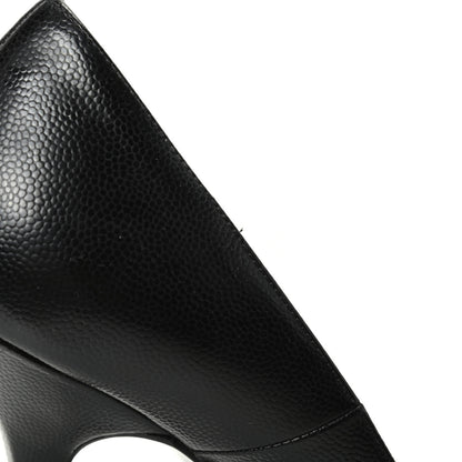 Saint Laurent Pebbled Leather Tribute Two Platform Pumps 39 Black 11 of 12