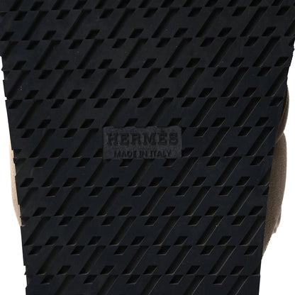 Hermes Suede Goatskin Extra Sandals 39 Beige Argile 8 of 14