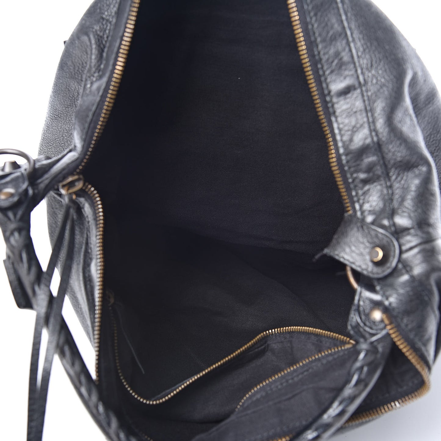 Agneau Classic Hardware Day Hobo Black