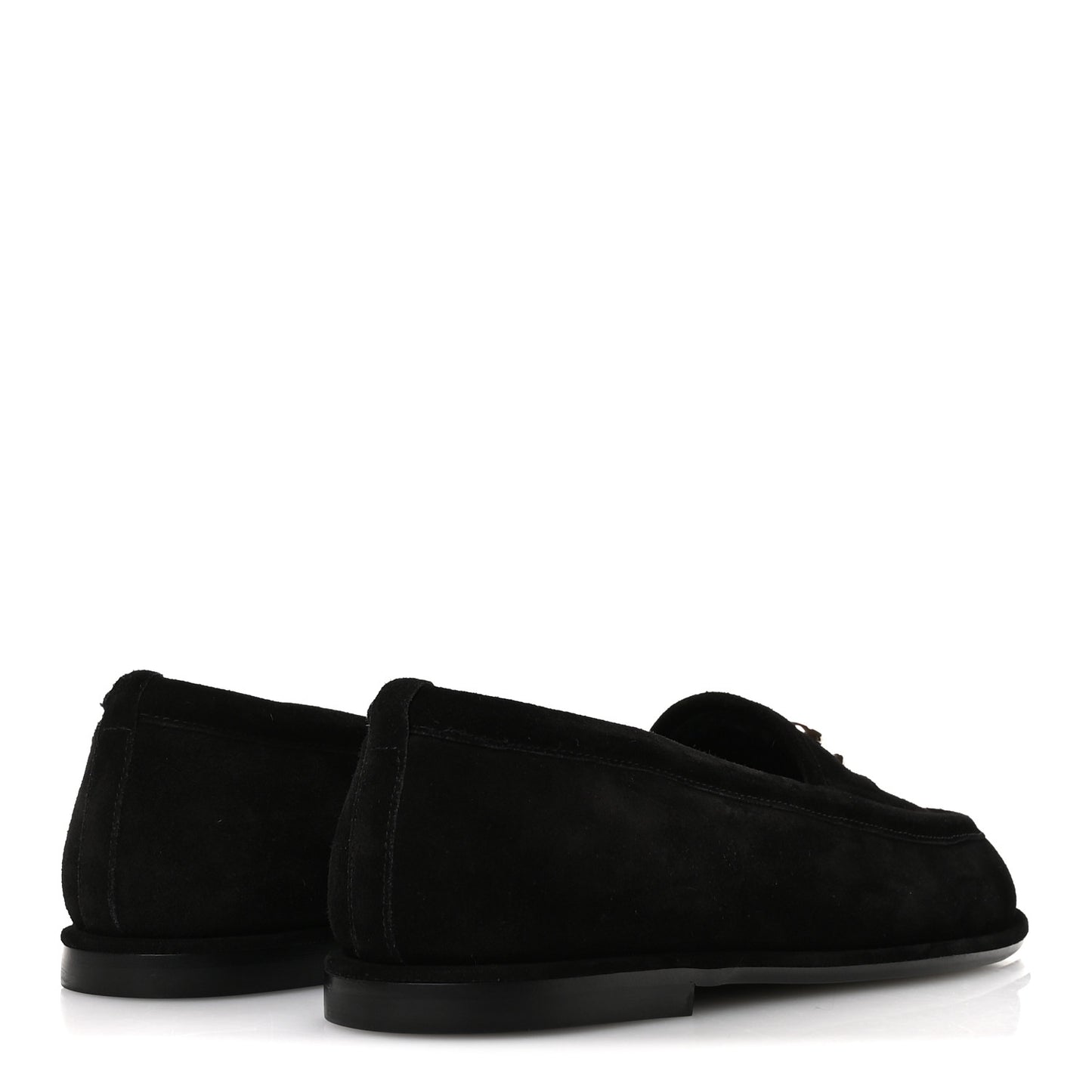 Suede Calfskin CC Mocassins 39 Black