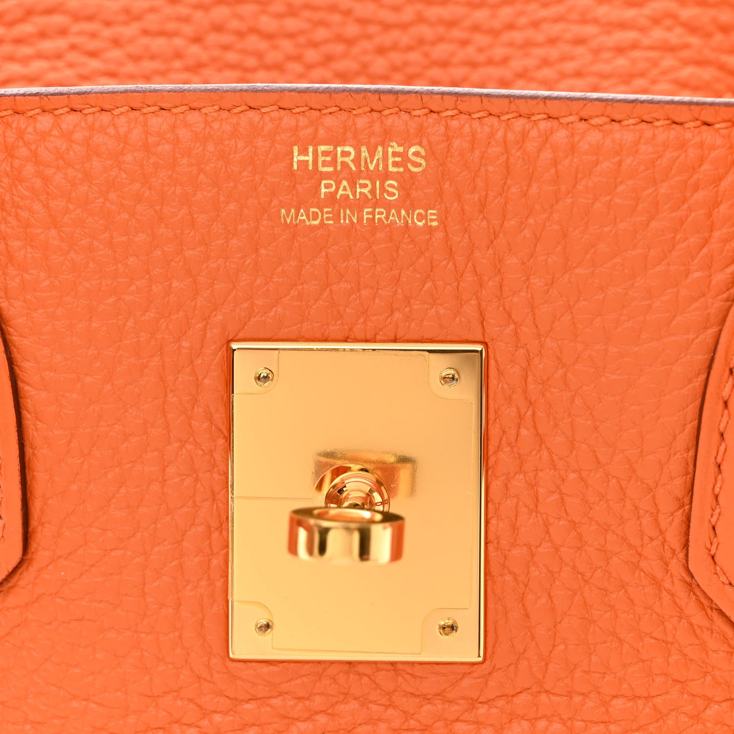 Hermes Taurillon Clemence Birkin 30 Orange 6 of 18