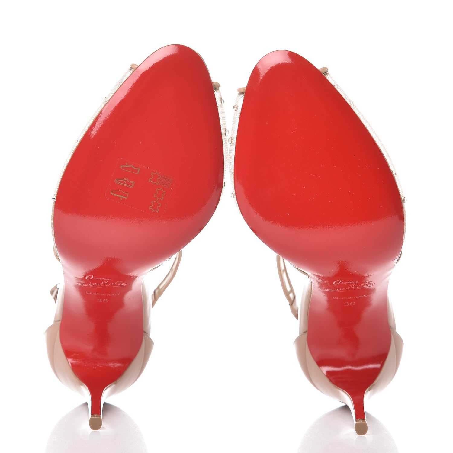 Christian Louboutin Mesh Embellished Patinana 100 Sandals 39 Nude 5 of 9