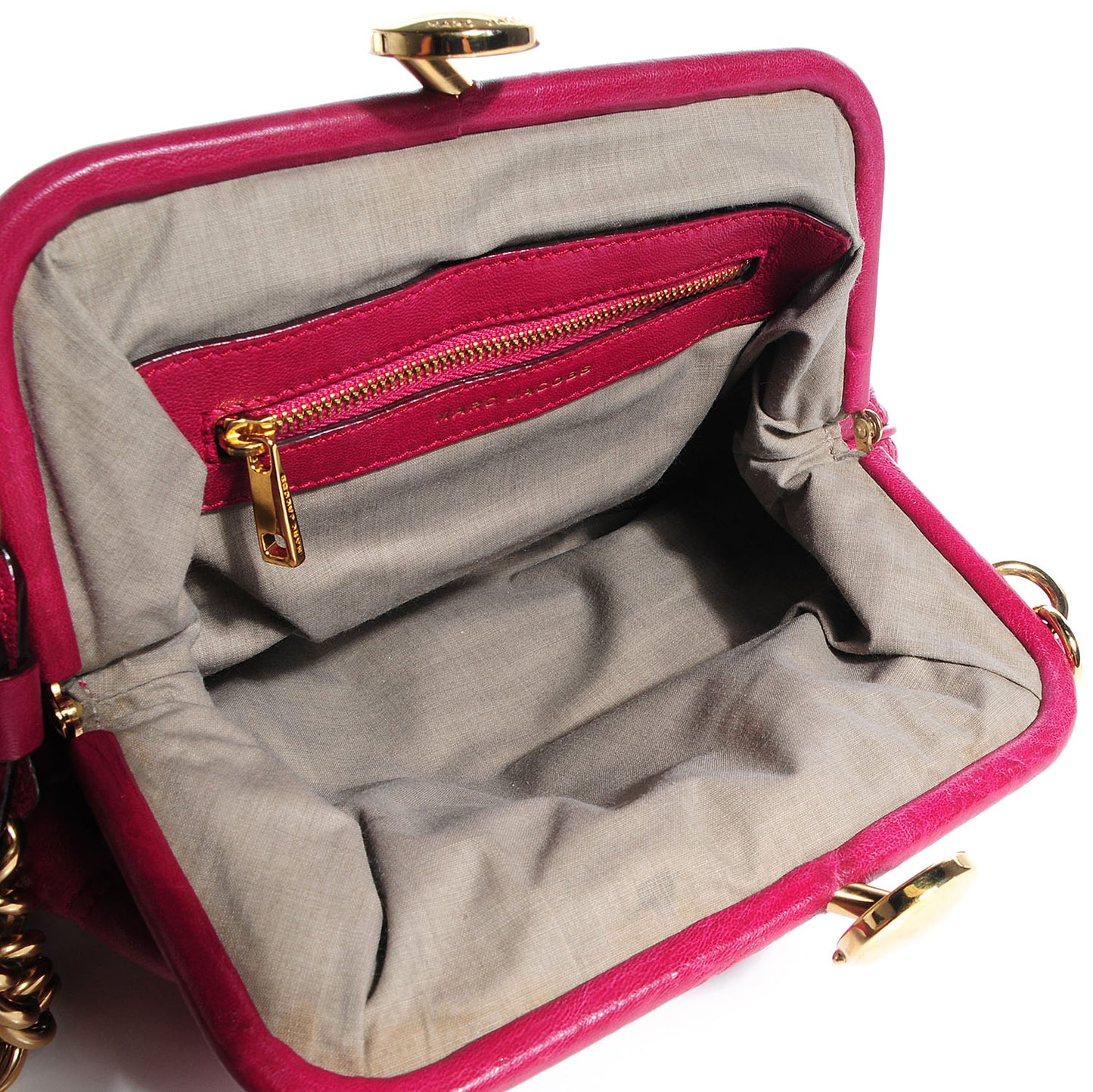 Leather Quilted Little Stam Fuchsia