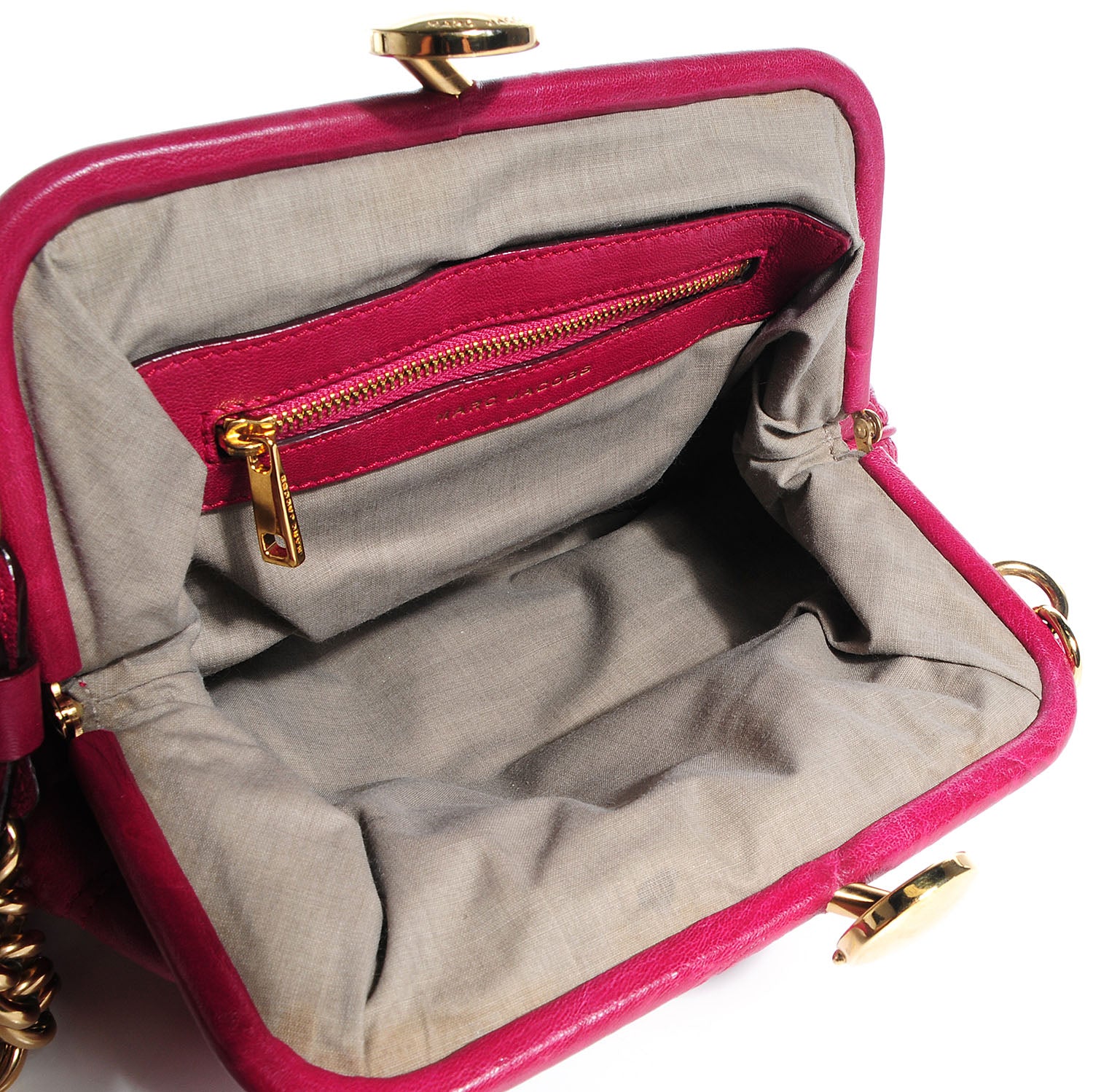 Marc Jacobs Leather Quilted Little Stam Fuchsia 5 of 9