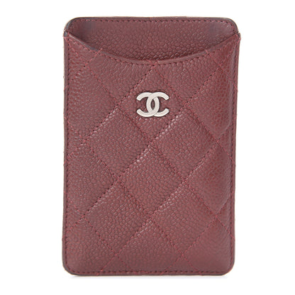 Chanel Caviar Quilted iPhone Case Dark Red 1 of 5