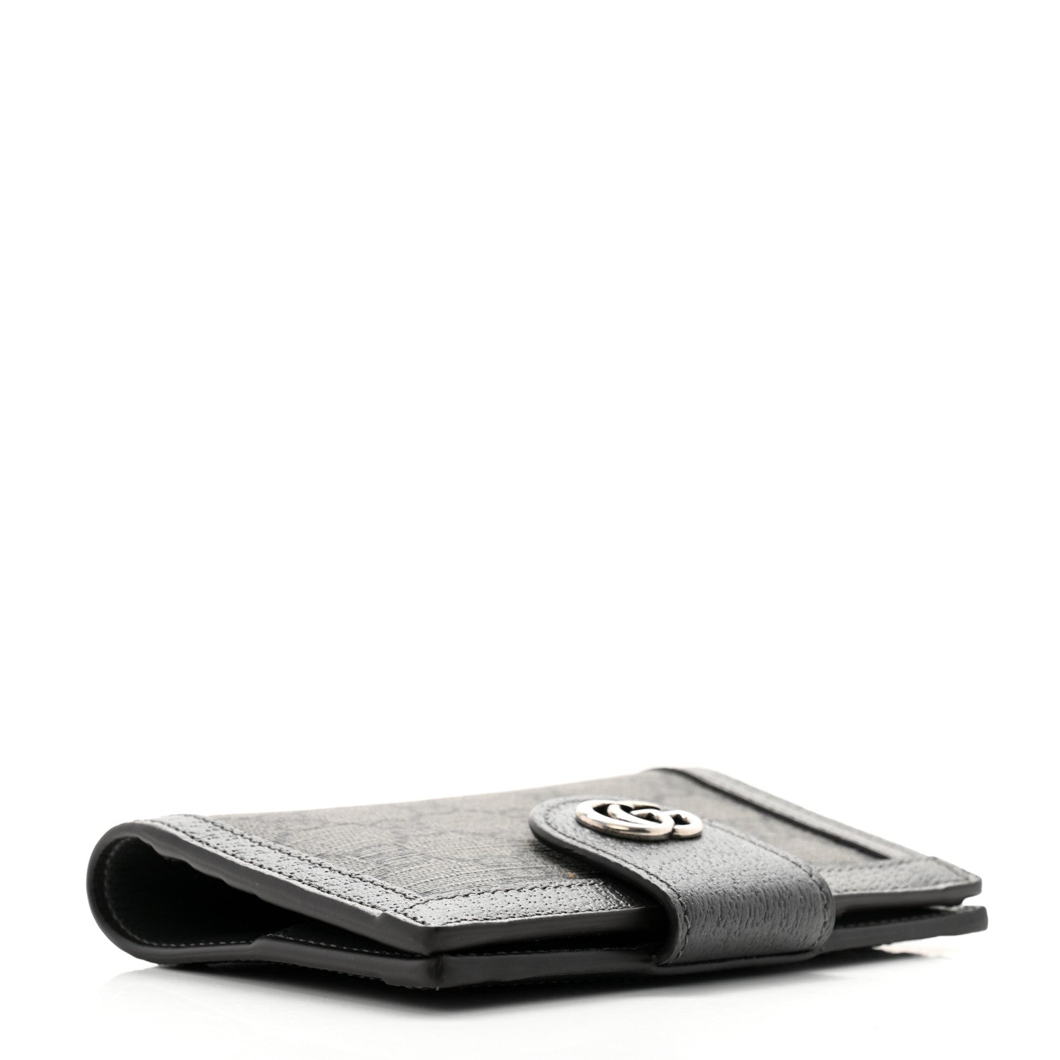 Gucci GG Supreme Monogram Textured Dollar Calfskin Web Ophidia Passport Case Grey 4 of 8