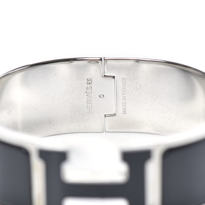 Hermes Enamel Wide Clic Clac H Bracelet PM Black 4 of 6