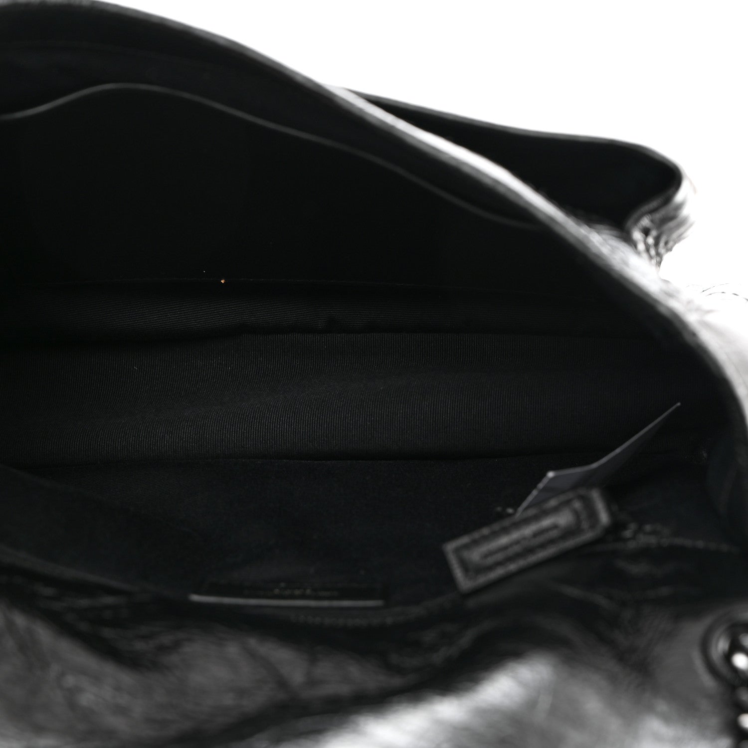 Saint Laurent Crinkled Calfskin Matelasse Monogram Medium Niki Chain Satchel Black 5 of 10