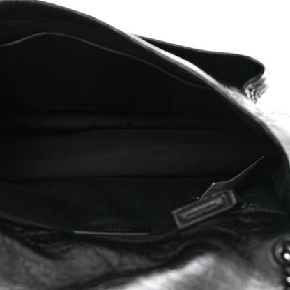 Saint Laurent Crinkled Calfskin Matelasse Monogram Medium Niki Chain Satchel Black 5 of 10