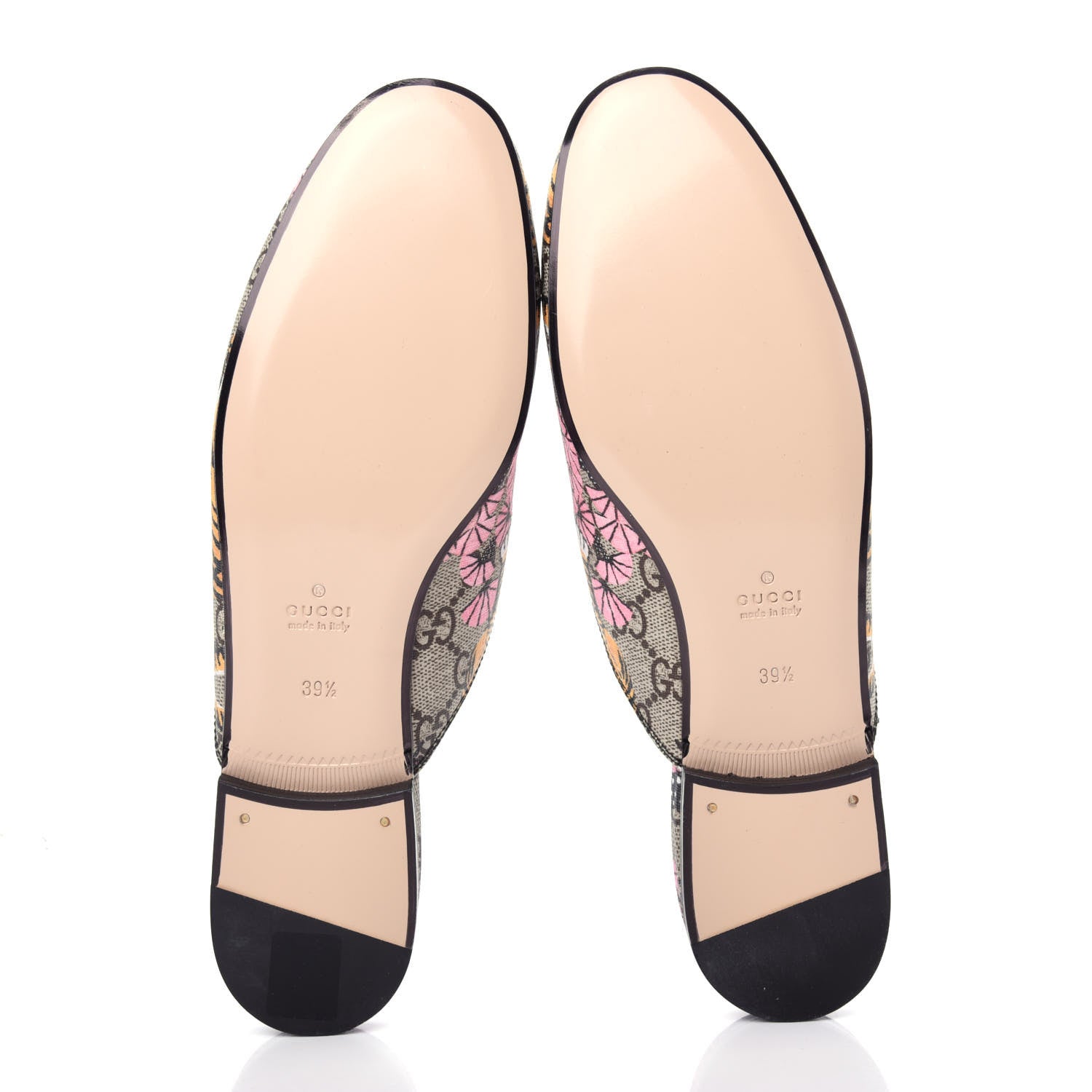 Gucci GG Supreme Monogram Bengal Womens Princetown Slippers 39.5 Beige Crop Pink 6 of 11