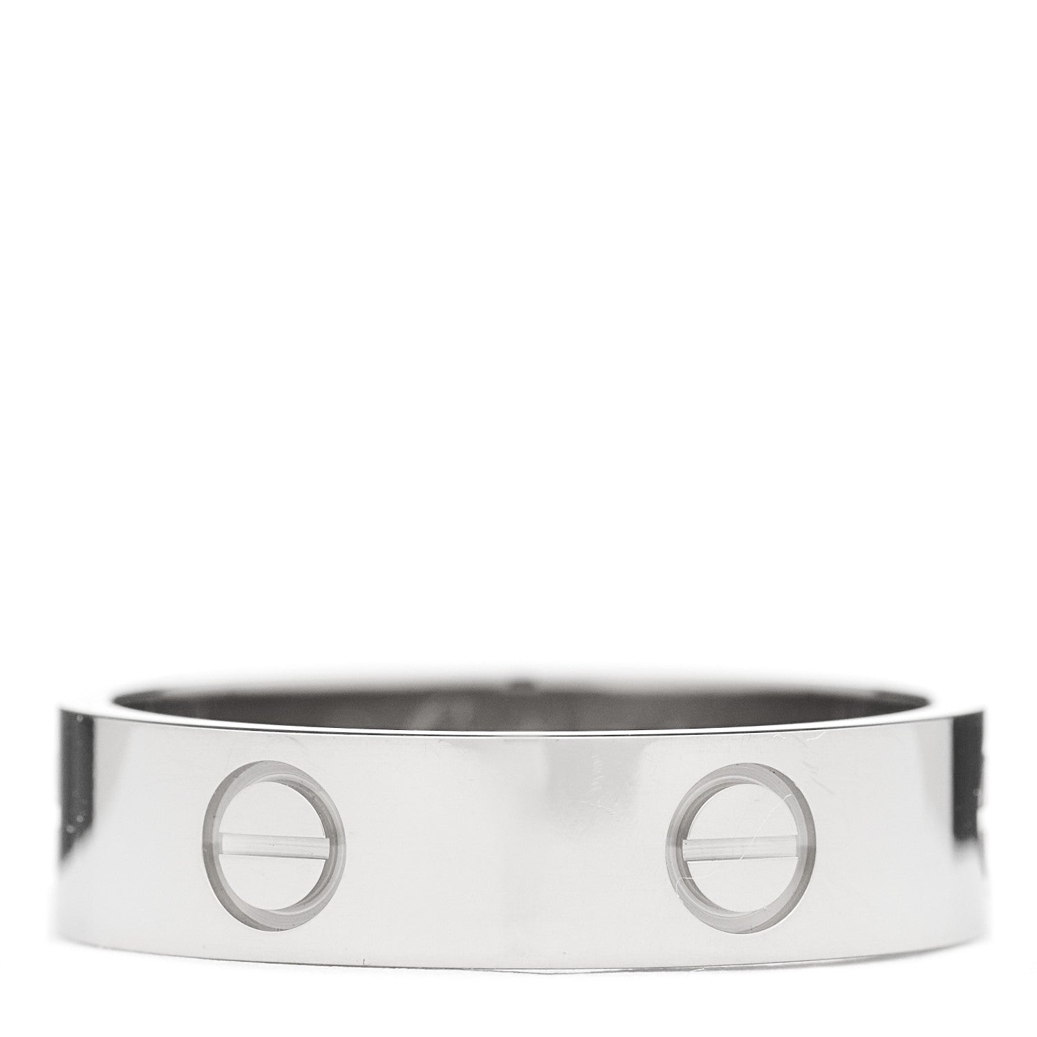 Cartier 18K White Gold 5.5mm LOVE Ring 61 9.5 3 of 4