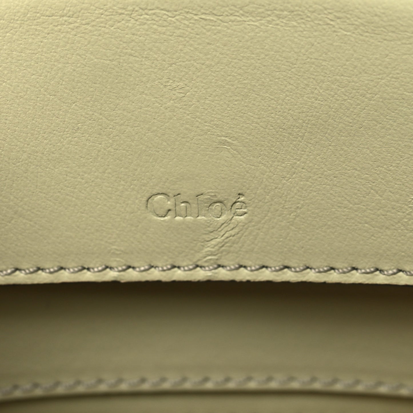 Calfskin Crocodile Embossed Mini C Vanity Bag Light Eucalyptus