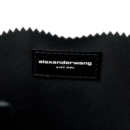 Alexander Wang Satin Lunch Bag Clutch Black 6 of 12