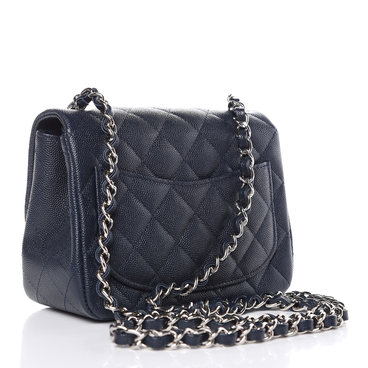 Chanel Caviar Quilted Mini Square Flap Navy 3 of 10