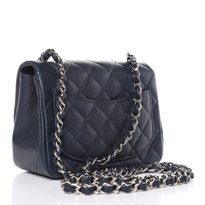 Chanel Caviar Quilted Mini Square Flap Navy 3 of 10
