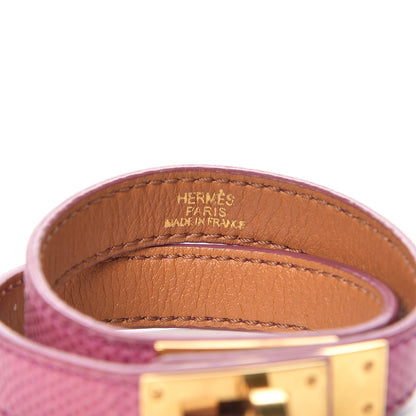 Hermes Lizard Kelly Double Tour Bracelet M Pastel Lilac 4 of 6