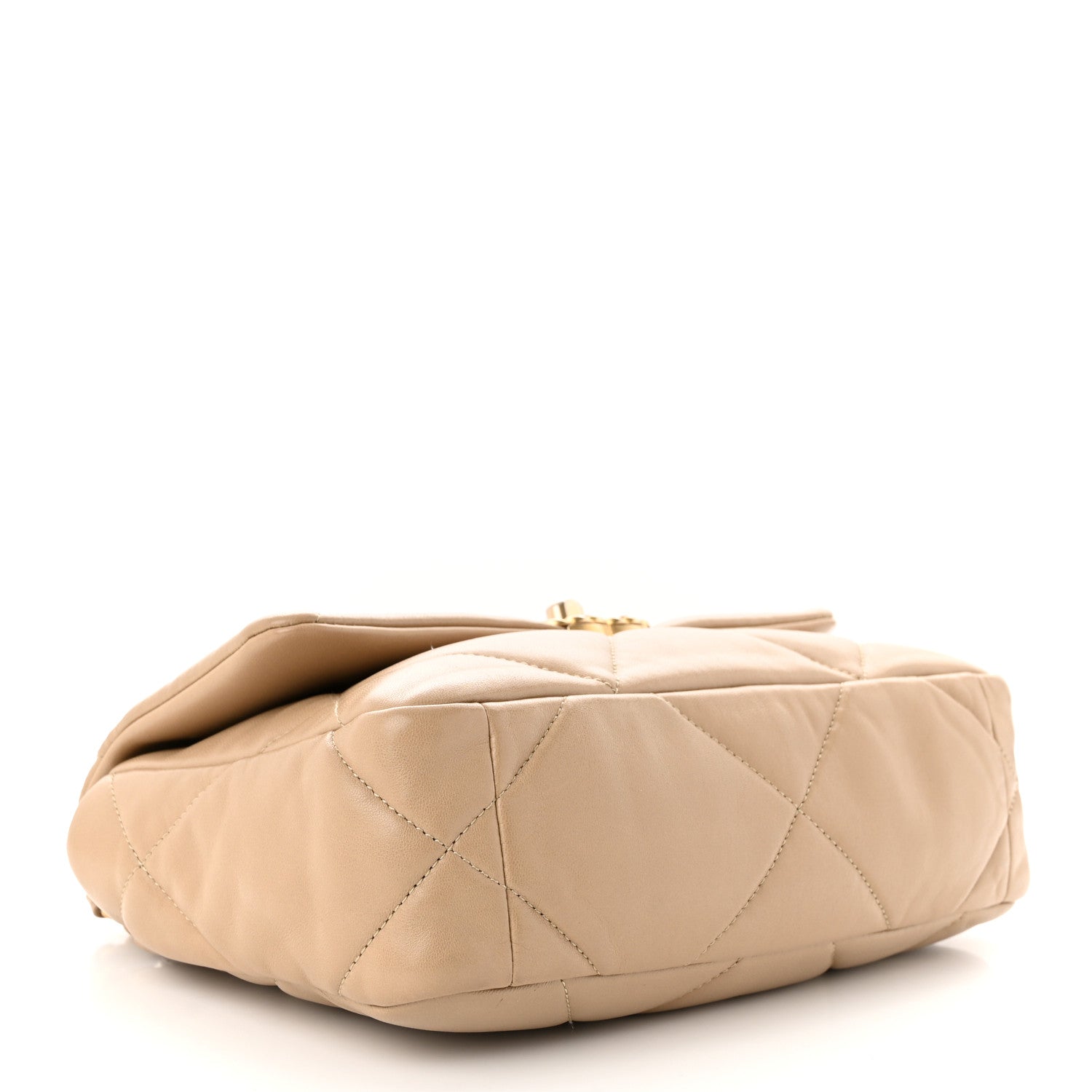 Chanel Lambskin Quilted Medium Chanel 19 Flap Dark Beige 4 of 11