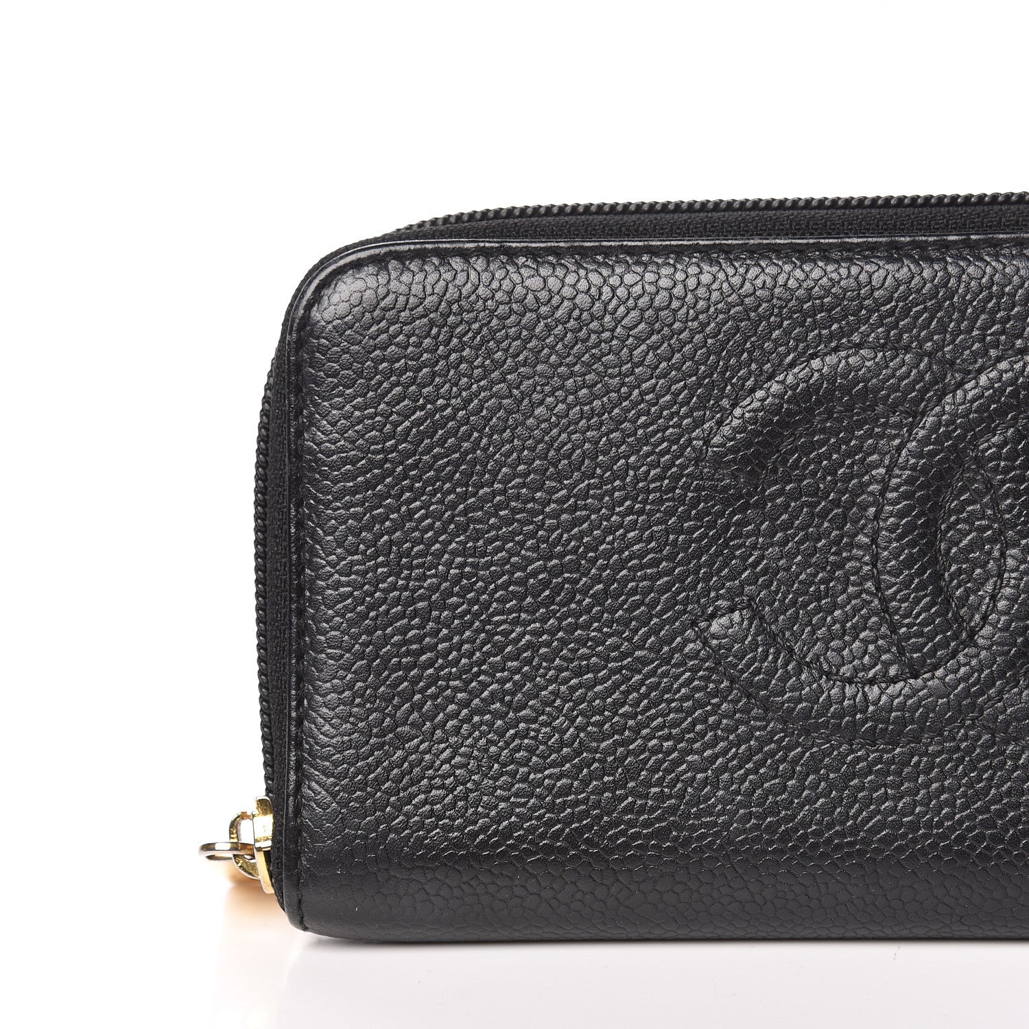 Chanel Caviar Timeless CC Zip Around Wallet Black 9 of 11