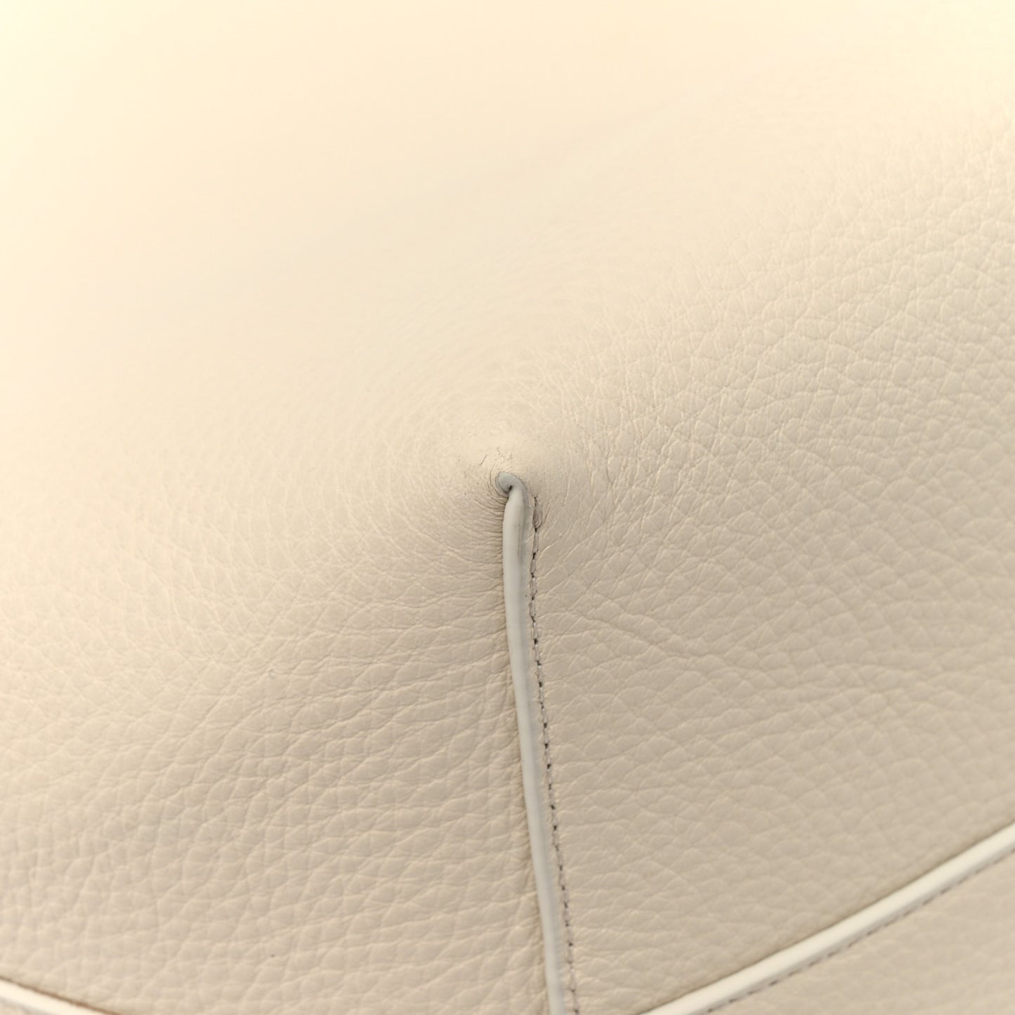 Grained Calfskin Medium N/S Park Tote Ivory