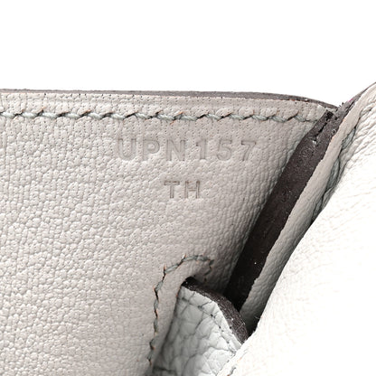Hermes Taurillon Clemence Birkin 30 Bleu Pale 7 of 11