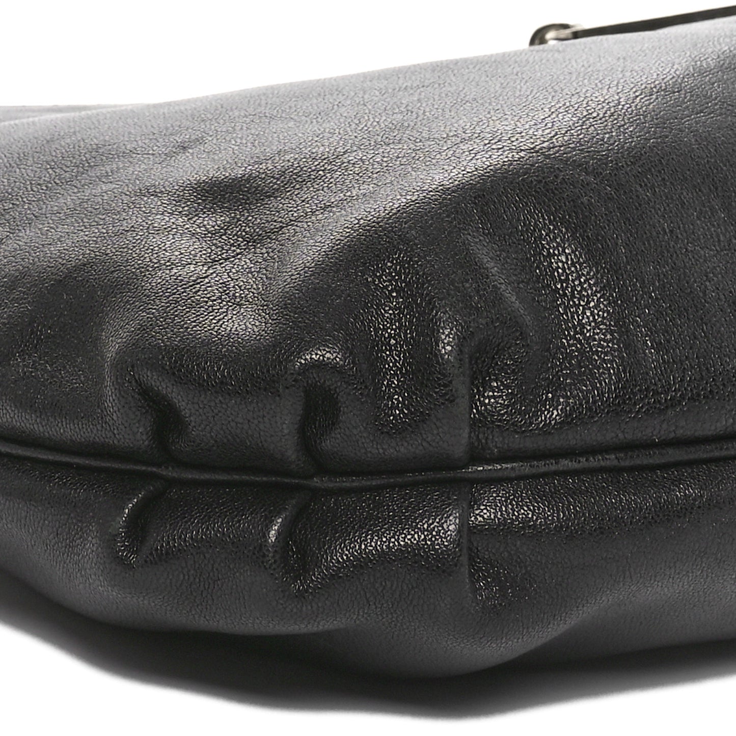 Sheepskin Zipper Hobo Black