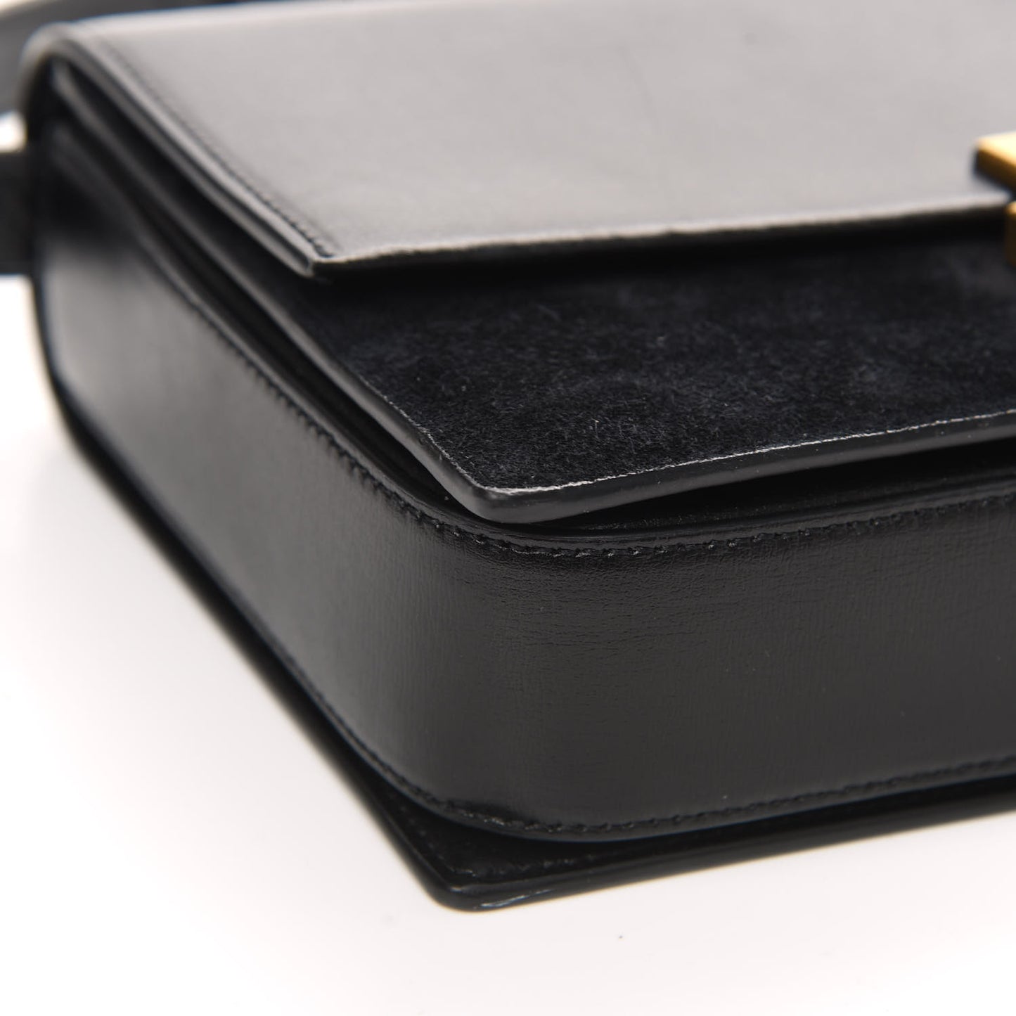 Smooth Calfskin Suede Medium Bellechasse Black