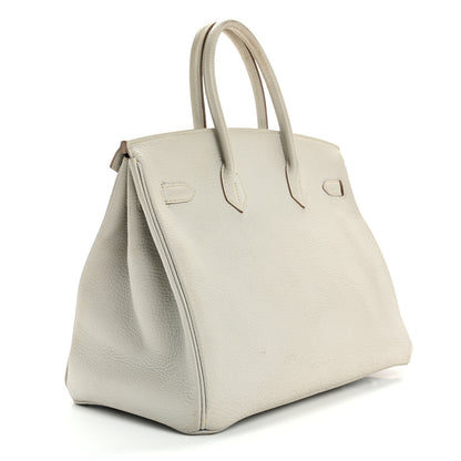 Hermes Taurillon Clemence Birkin 35 Gris Perle 2 of 15