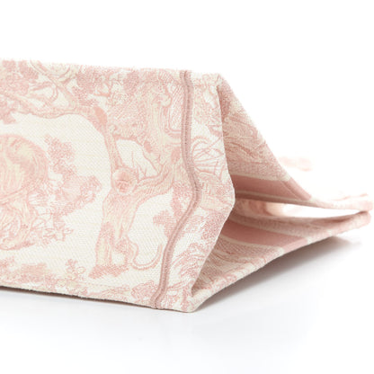 Christian Dior Canvas Embroidered Medium Dioriviera Toile De Jouy Book Tote Rose 10 of 10