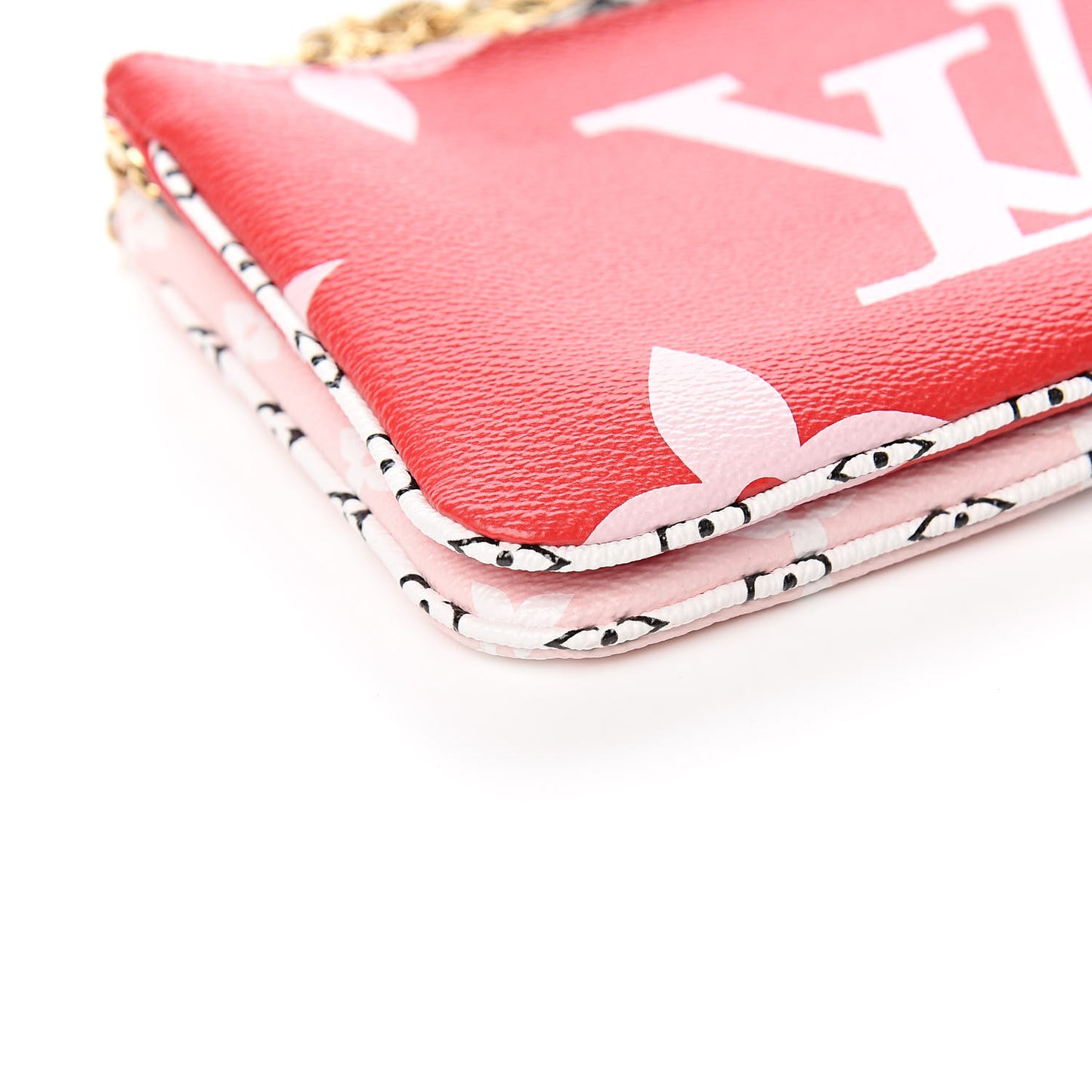 Monogram Giant Double Zip Pochette Rouge