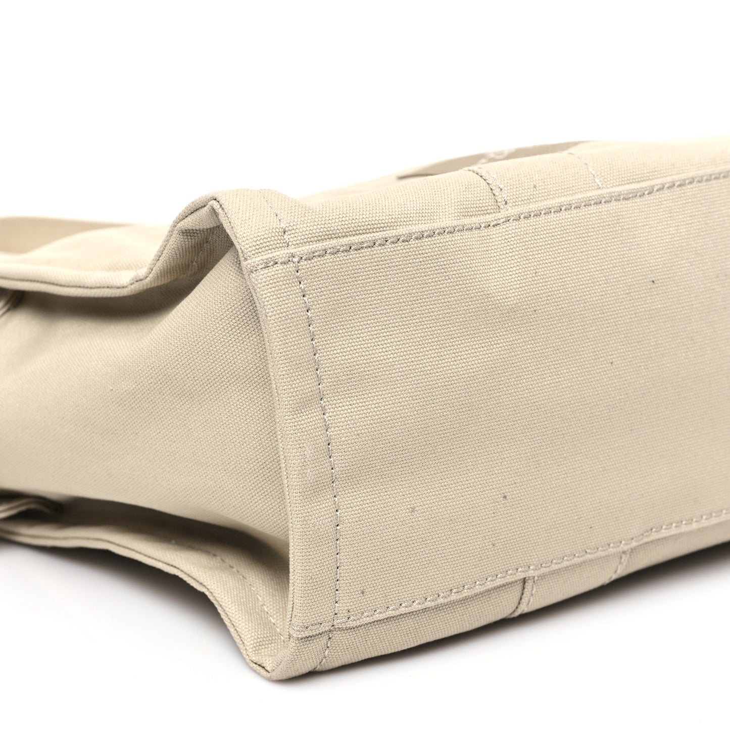 Cotton Canvas Large The Tote Bag Beige