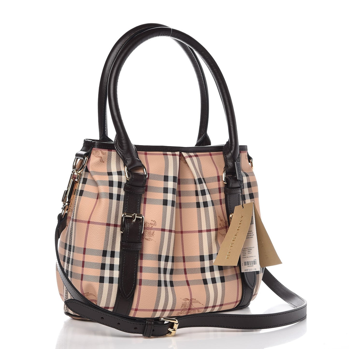 Haymarket Check Small Northfield Tote Chocolate