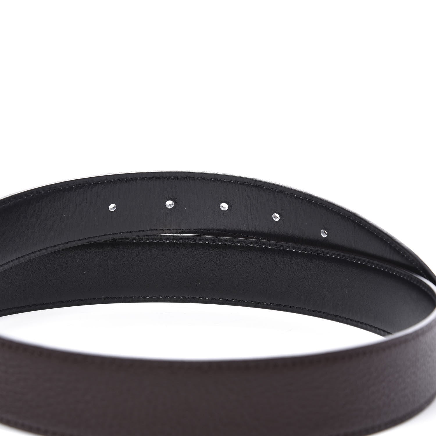 Hermes Box Togo 32mm Belt Strap 85 Black Chocolate 4 of 6