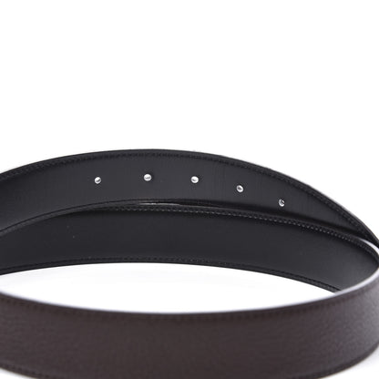 Hermes Box Togo 32mm Belt Strap 85 Black Chocolate 4 of 6