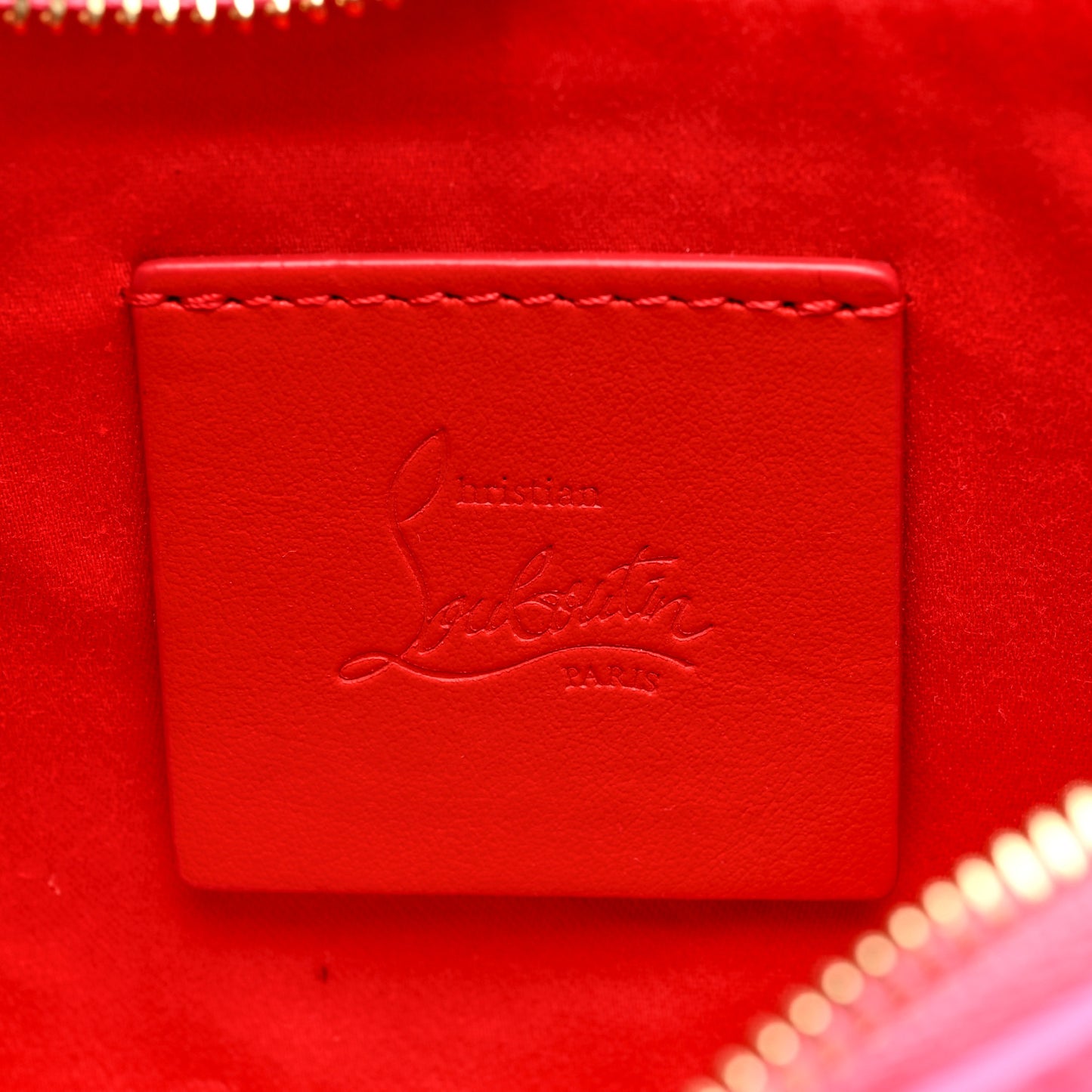 Calfskin Mini Loubila Chain Shoulder Bag Fluo Pink