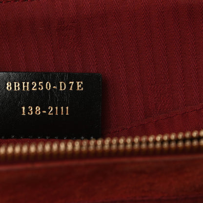 Fendi Vitello Elite Regular 2Jours Tote Rosso Scuro Ciliegia 7 of 9