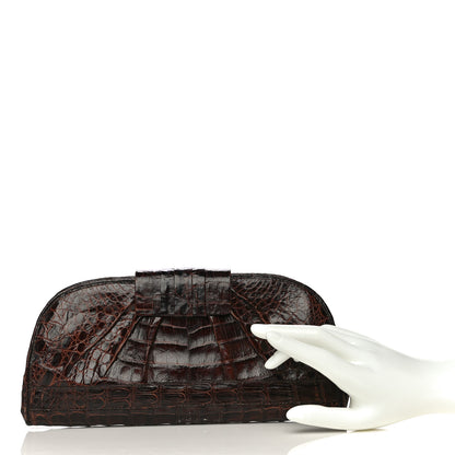 Nancy Gonzalez Crocodile Clutch Brown 2 of 26