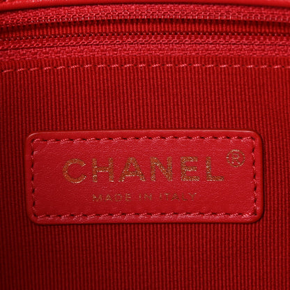 Chanel Lambskin Quilted Small Lacquered Chain Flap Red 7 of 10