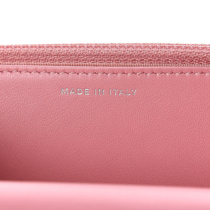 Chanel Lambskin Camellia Embossed Wallet On Chain WOC Pink 7 of 12