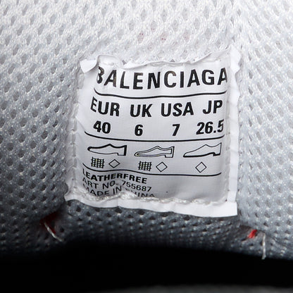 Balenciaga Fabric Mesh Womens Triple S Mule Sneakers 40 Grey Red 8 of 9