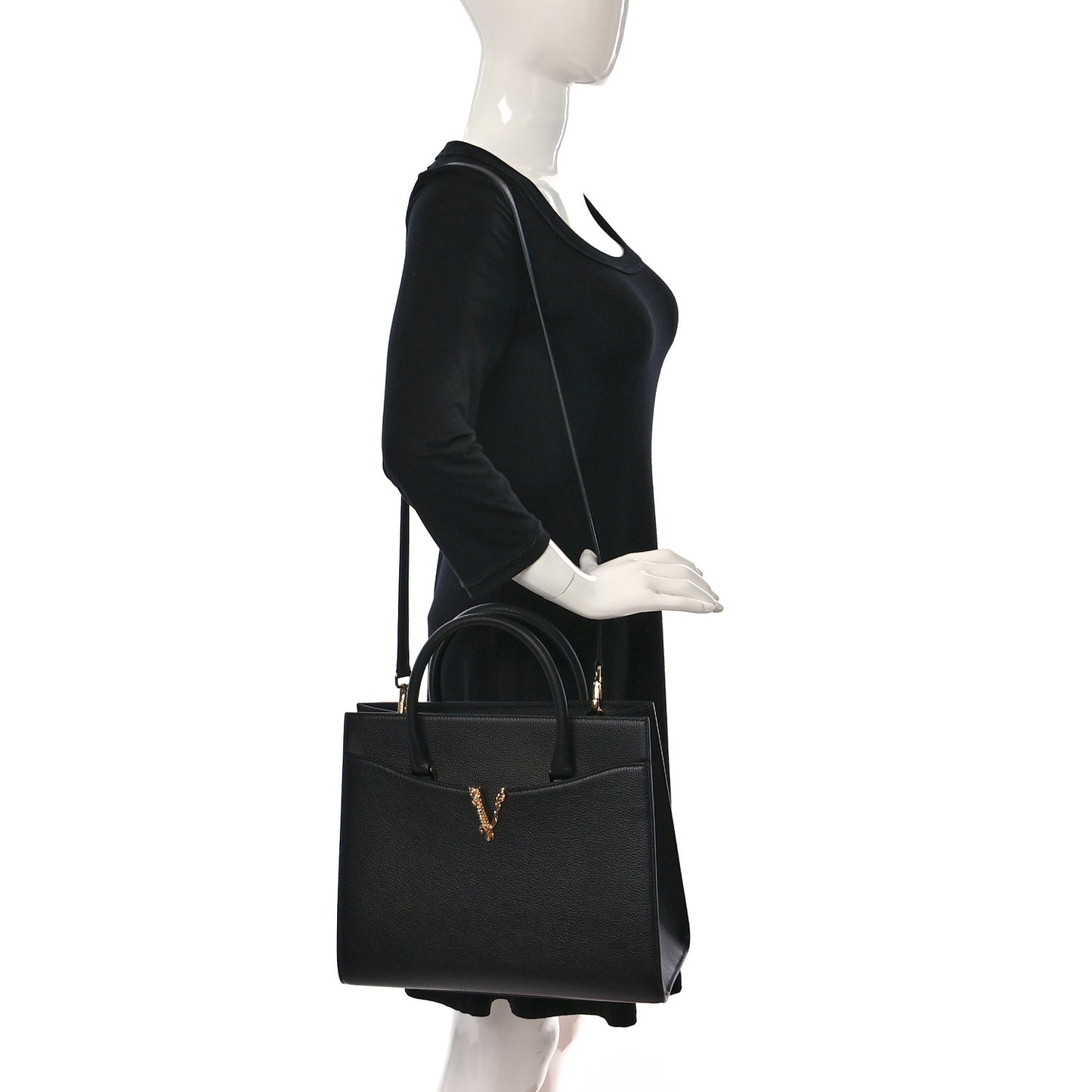Calfskin Virtus Tote Black