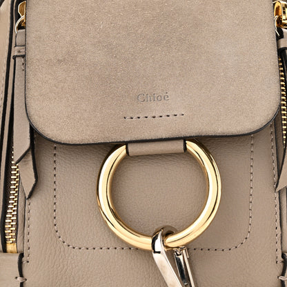 Chloe Suede Calfskin Mini Faye Backpack Motty Grey 8 of 10