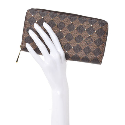 Louis Vuitton Damier Ebene Studded Zippy Wallet Cherry 2 of 7