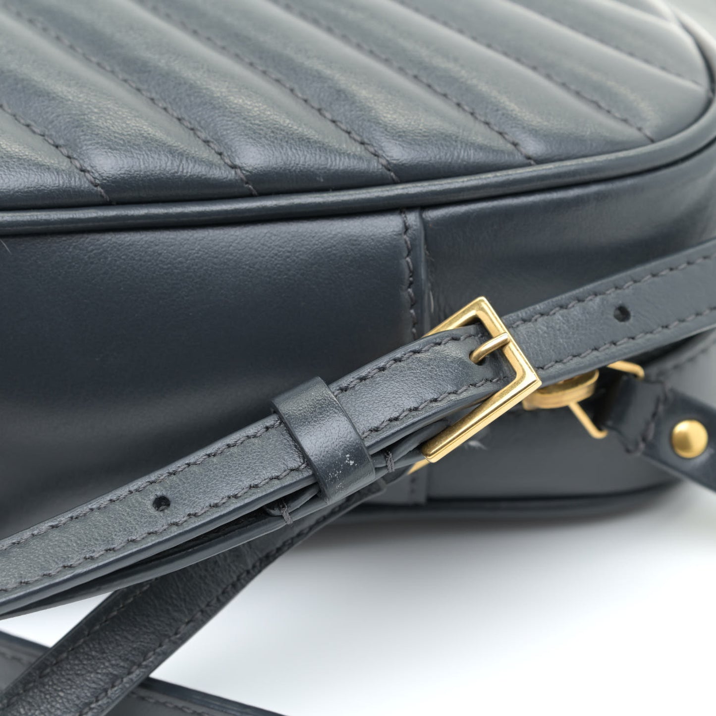 Calfskin Matelasse Monogram Lou Camera Bag Dark Smog