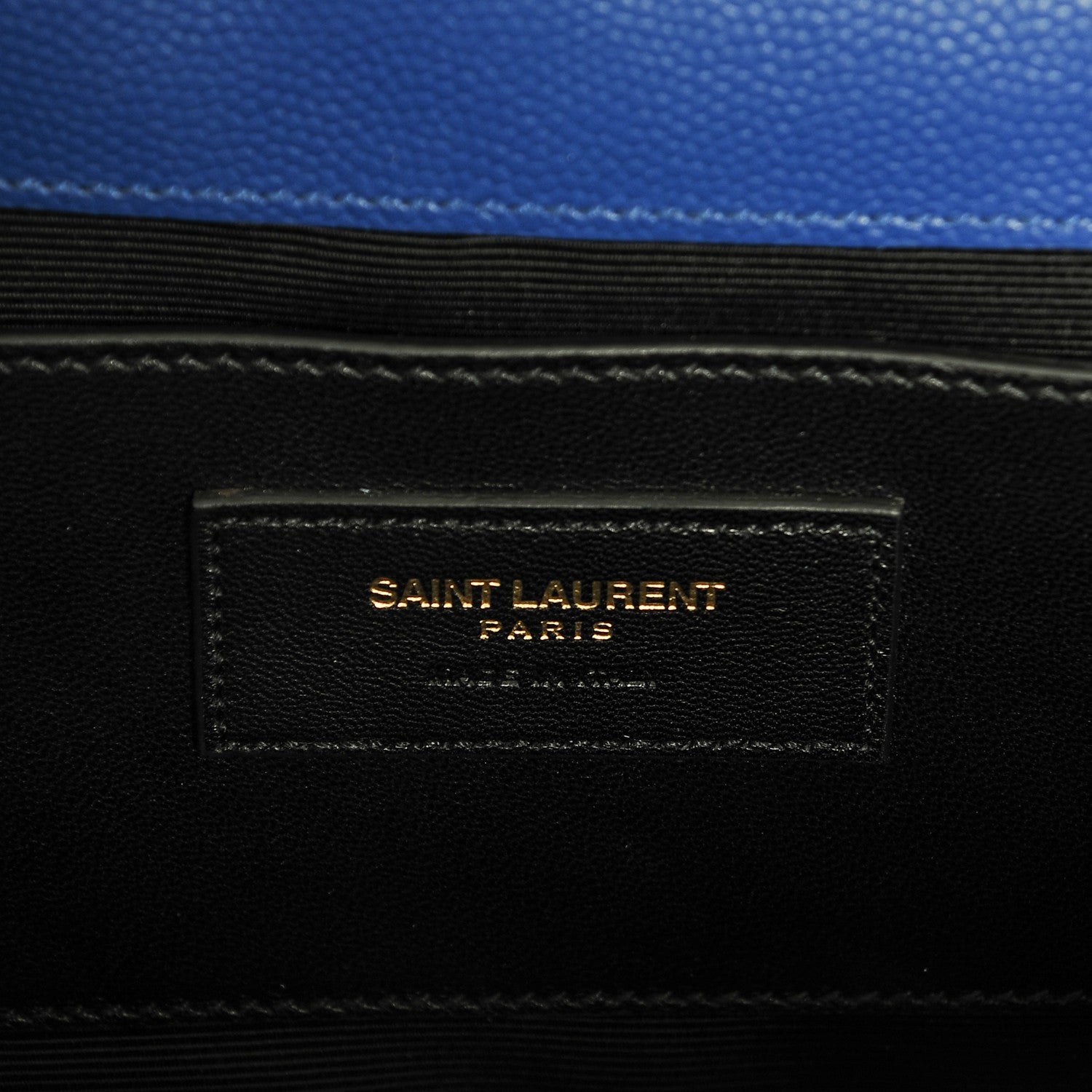 Saint Laurent Grain De Poudre Classic Monogram Clutch Outremer 6 of 6