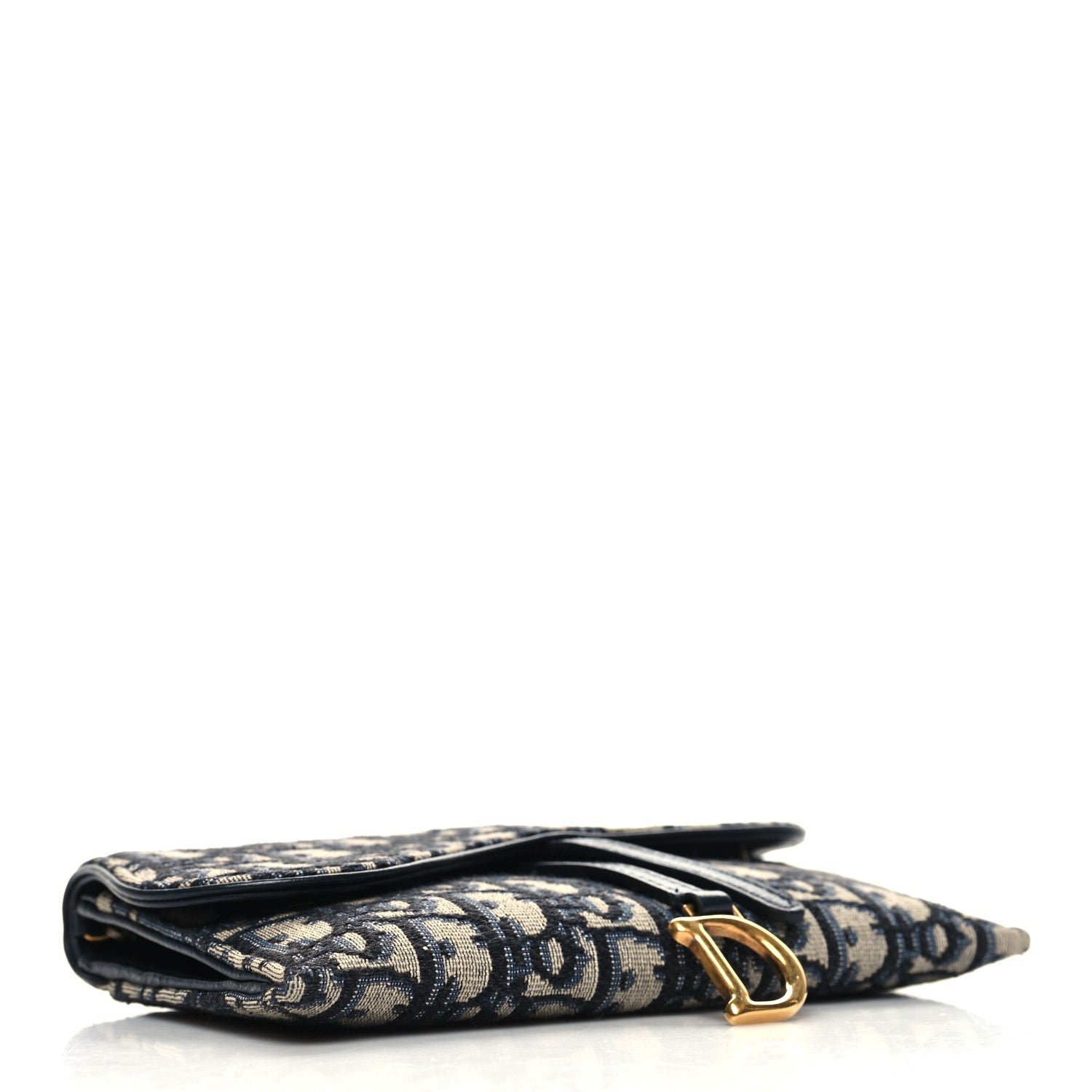 Christian Dior Oblique Saddle Chain Long Wallet Blue 4 of 10