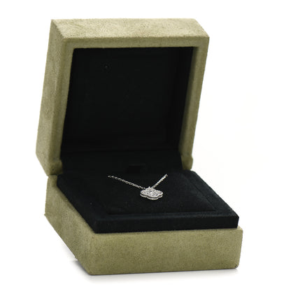 Van Cleef & Arpels 18K White Gold Diamond Sweet Alhambra Pendant Necklace 6 of 6