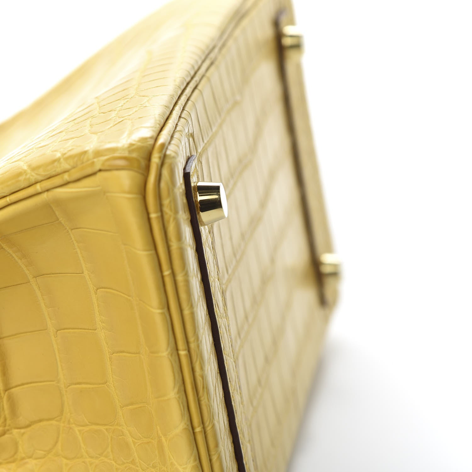 Hermes Matte Alligator Birkin 25 Jaune Ambre 7 of 33