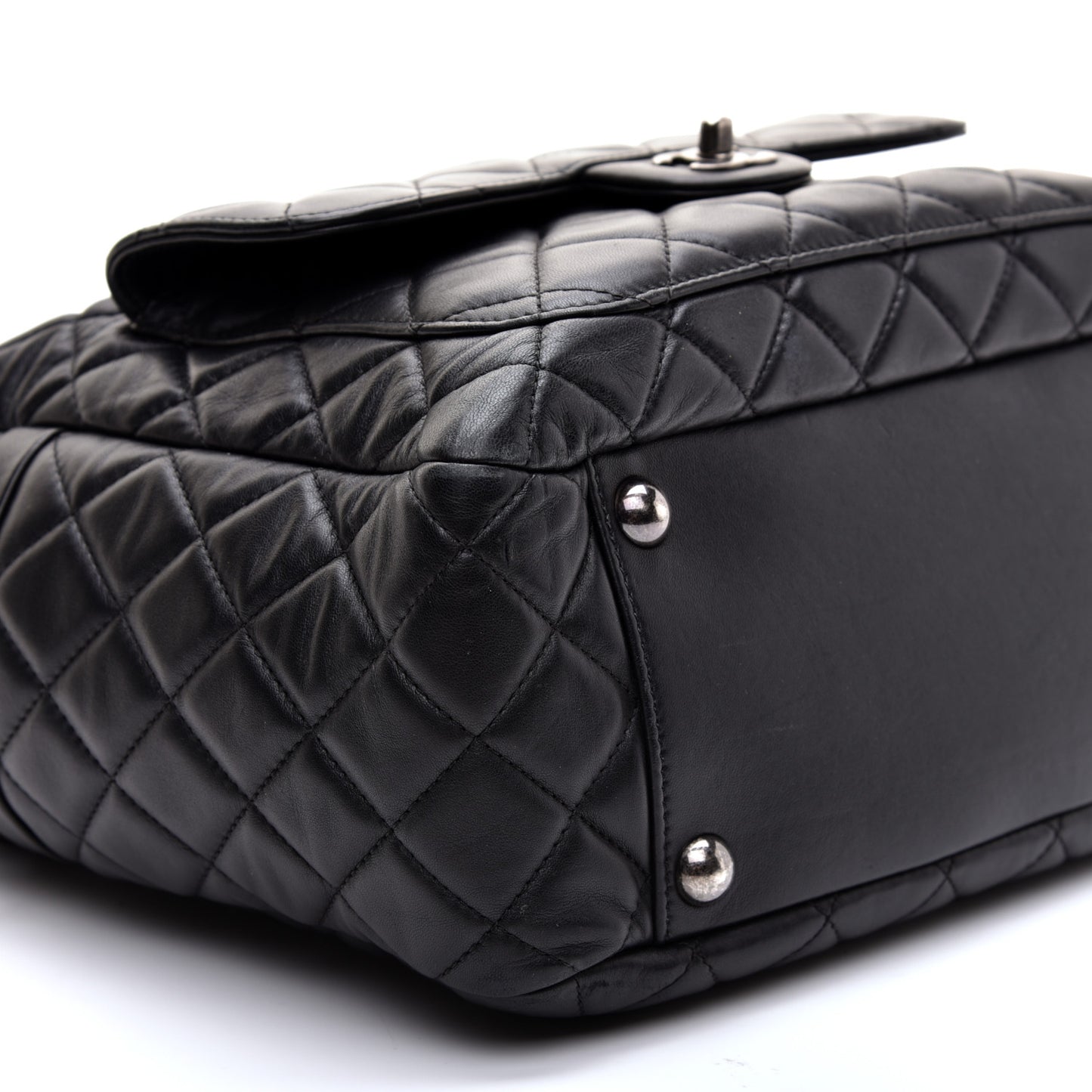 Lambskin Quilted Hobo Black