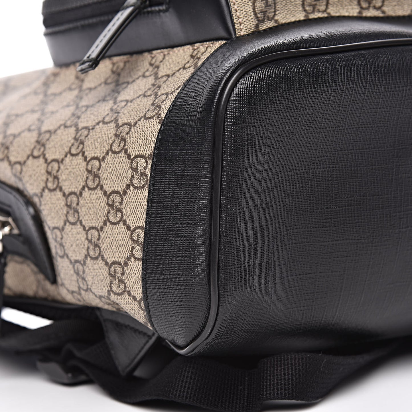 GG Supreme Monogram Medium Backpack Black